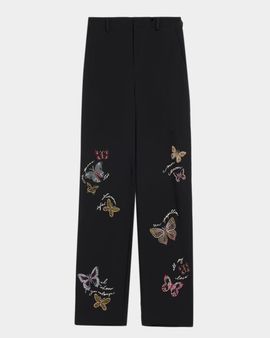 Cinq à Sept Heatset Butterfly High-Rise Trousers