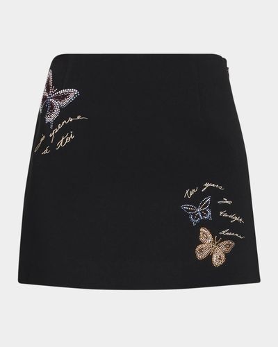 Cinq à Sept Heatset Butterfly Mini Skirt