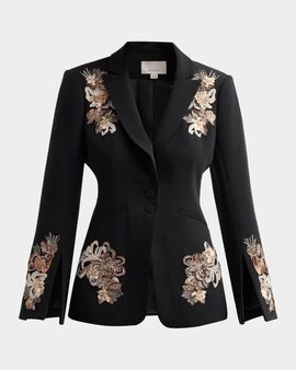 Cinq à Sept Isby Floral Border Blazer