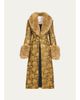 Cinq à Sept Ivella Floral Jacquard Fur-Trim Coat - 1