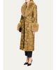 Cinq à Sept Ivella Floral Jacquard Fur-Trim Coat - 4