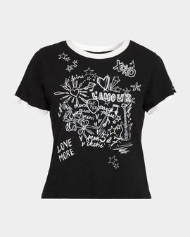 Cinq à Sept L & apos;Amour Doodle Ringer T-Shirt