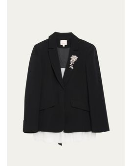 Cinq à Sept Rosabelle Tulle-Hem Blazer