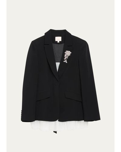 Cinq à Sept Rosabelle Tulle-Hem Blazer