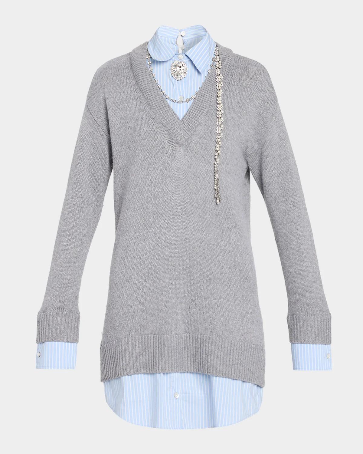 Cinq à Sept Satina Layered Necklace Mini Dress