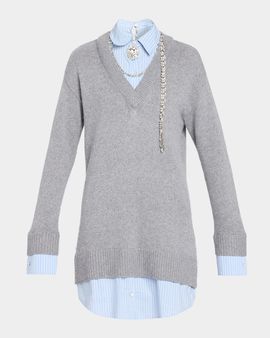 Cinq à Sept Satina Layered Necklace Mini Dress