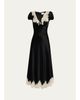 Cinq à Sept Sienne Lace-Trim Satin Midi Dress - 1