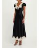 Cinq à Sept Sienne Lace-Trim Satin Midi Dress - 4