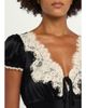 Cinq à Sept Sienne Lace-Trim Satin Midi Dress - 5