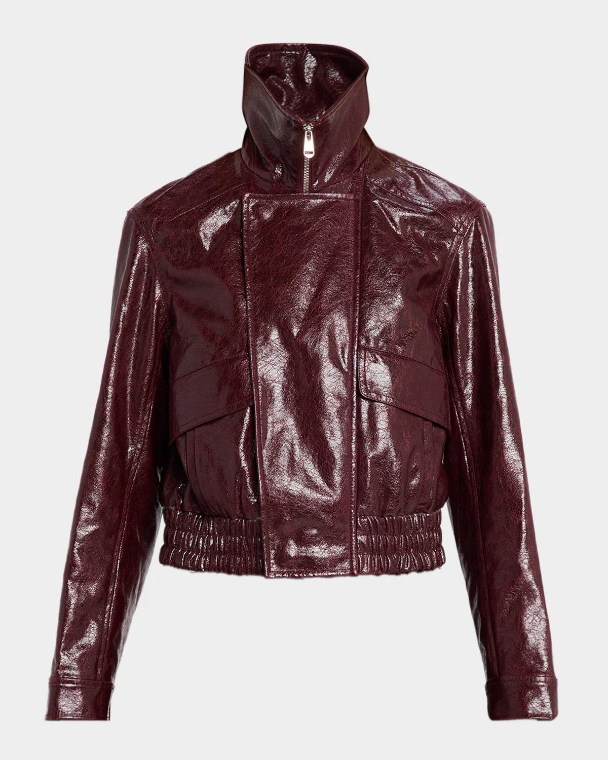 Cinq à Sept Tumbled Vegan Leather Jacket