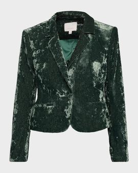 Cinq à Sept Velvet Le Petit Cropped Blazer