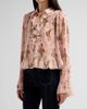 Cinq à Sept Women's Aleyna Loveletter Floral Pleated Ruffle Top - 4