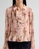 Cinq à Sept Women's Aleyna Loveletter Floral Pleated Ruffle Top - 5