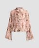 Cinq à Sept Women's Aleyna Loveletter Floral Pleated Ruffle Top - 6