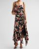 Cinq à Sept Women's Ambroisine Wilted Poppy Silk Handkerchief Maxi Dress - 2