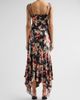 Cinq à Sept Women's Ambroisine Wilted Poppy Silk Handkerchief Maxi Dress - 3