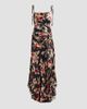 Cinq à Sept Women's Ambroisine Wilted Poppy Silk Handkerchief Maxi Dress - 6