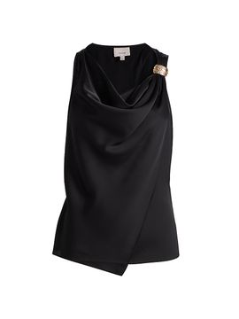 Cinq à Sept Women's Bangle Elora Cowlneck Satin Top