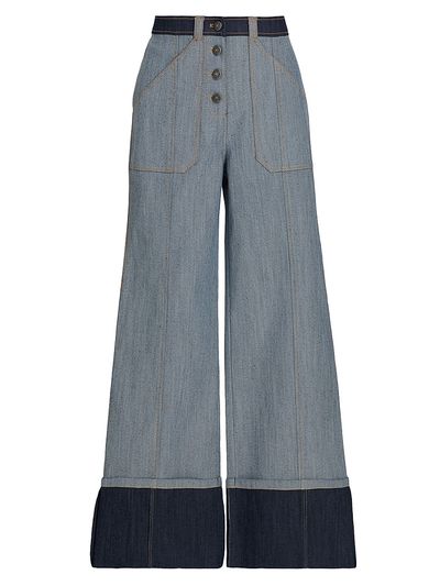 Cinq à Sept Women's Benji Tipped Wide-Leg Pants