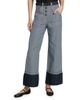 Cinq à Sept Women's Benji Tipped Wide-Leg Pants - 3