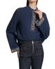 Cinq à Sept Women's Birdie Embellished Denim Top - 3