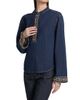 Cinq à Sept Women's Birdie Embellished Denim Top - 4