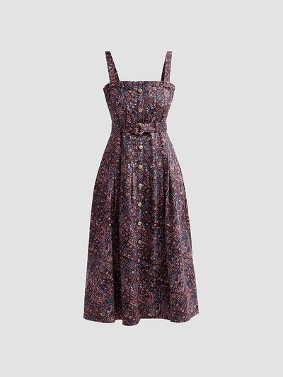 Cinq à Sept Women's Branwen Paisley Denim Midi Dress