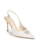 Cinq à Sept Women's Claire 85MM Crystal Brooch Satin Slingback Pumps - 2