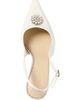 Cinq à Sept Women's Claire 85MM Crystal Brooch Satin Slingback Pumps - 3