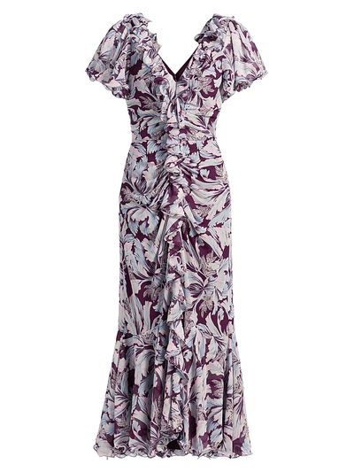 pink flower dress Floral Beauty Maxi Dress