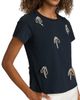 Cinq à Sept Women's Corded Rhinestone Bow Shrunken T-Shirt - 6