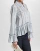 Cinq à Sept Women's Daxel Striped Ruffle Top - 4