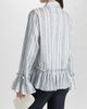 Cinq à Sept Women's Daxel Striped Ruffle Top - 5