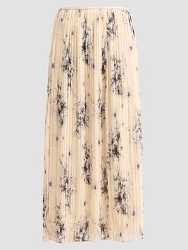 Cinq à Sept Women's Delaine Hand-Sketched Floral Midi Skirt