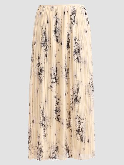 Cinq à Sept Women's Delaine Hand-Sketched Floral Midi Skirt