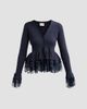 Cinq à Sept Women's Dolly Ruffled Lace-Trimmed Peplum Cardigan - 1