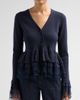 Cinq à Sept Women's Dolly Ruffled Lace-Trimmed Peplum Cardigan - 5