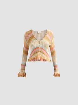 Cinq à Sept Women's Edith Space-Dyed Stripe Cardigan