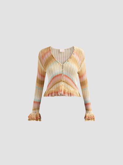 Cinq à Sept Women's Edith Space-Dyed Stripe Cardigan