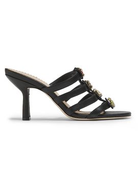 Cinq à Sept Women's Emmy Crystal-Embellished Strappy Leather Sandals