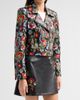 Cinq à Sept Women's Genevive Floral-Embroidered Biker Jacket - 4