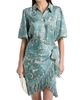 Cinq à Sept Women's Hendrix Paisley Fringed Wrap Minidress - 3