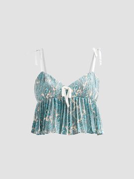 Cinq à Sept Women's Hendrix Paisley Orianna Crop Top