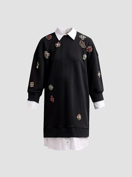Cinq à Sept Women's Justina Baroque Patches Mini Dress