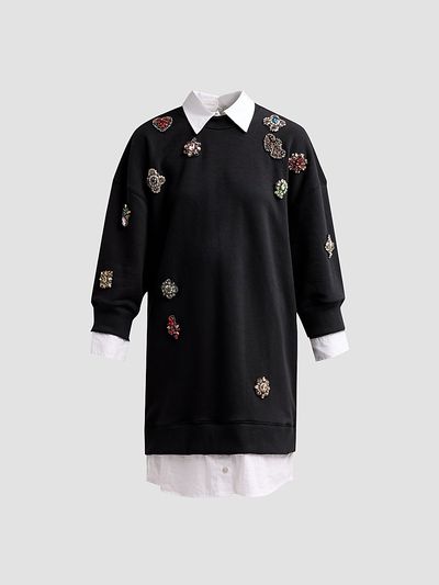 Cinq à Sept Women's Justina Baroque Patches Mini Dress