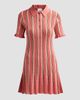Cinq à Sept Women's Keaton Striped Knit Polo Mini Dress - 6