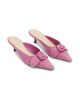 Cinq à Sept Women's Layla 50MM Knotted-Rose Suede Kitten-Heel Mules - 2