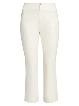 Cinq à Sept Women's Loren Quilted Faux-Leather Boot-Cut Crop Pants