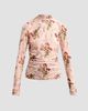 Cinq à Sept Women's Loveletter Floral Shirred Mesh Turtleneck - 1