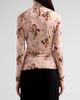 Cinq à Sept Women's Loveletter Floral Shirred Mesh Turtleneck - 3